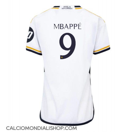 Maglie da calcio Real Madrid Kylian Mbappe #9 Prima Maglia Femminile 2023-24 Manica Corta